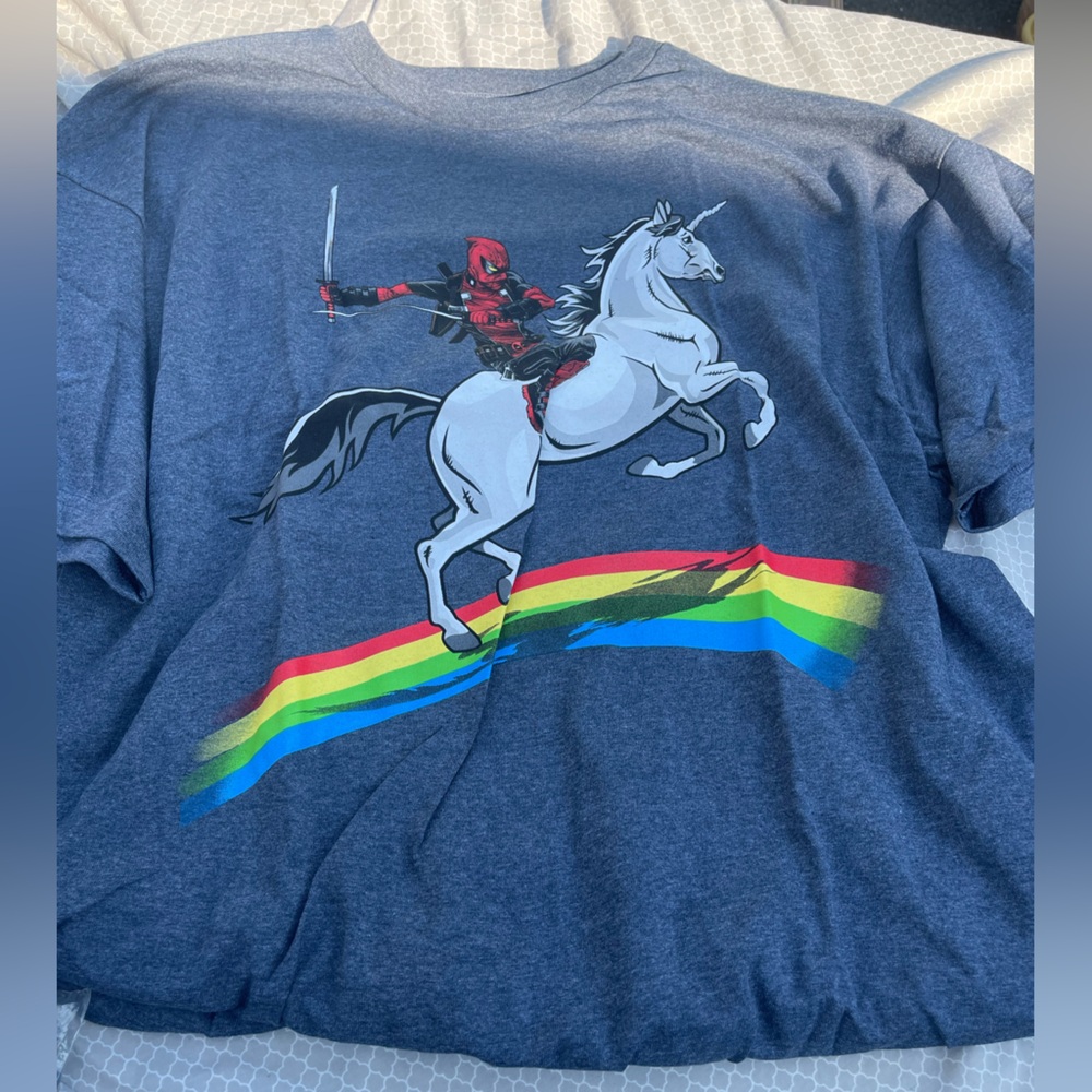 Marvel Deadpool Gray Graphic Tee